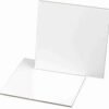 6.50 Inches White Square Laminated Wooden Plate